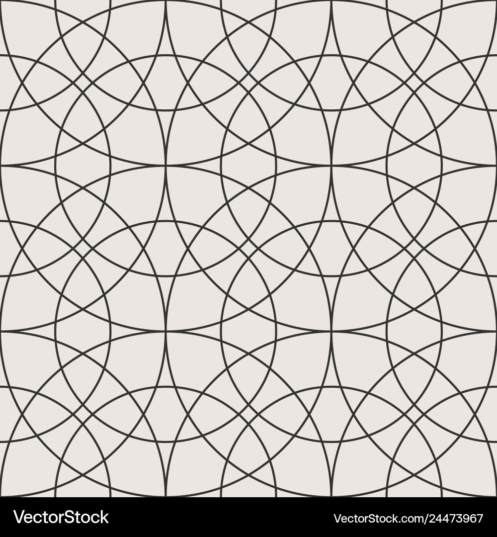 Seamless pattern of circular lines Vector Image