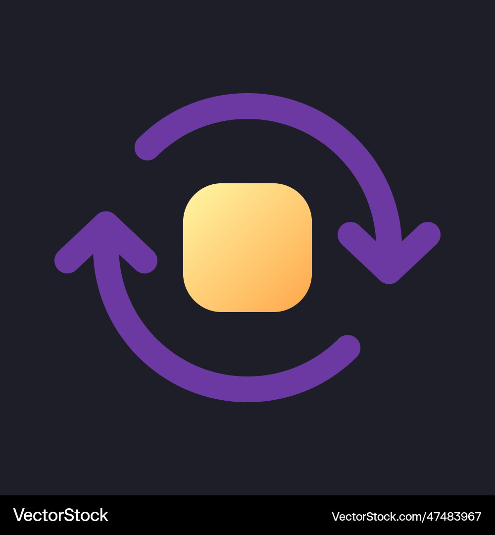 Spin animation flat gradient fill ui icon Spin animation flat gradient fill ui icon vector image