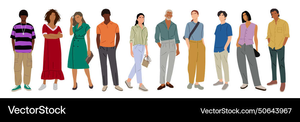 Stylish Men and Women Fashion Outfits vector image