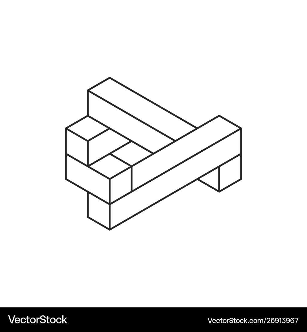 Surreal Impossible Object Vector Image