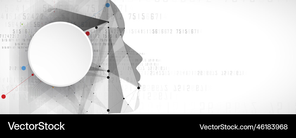 Artificial intelligence technology web background Vector Image