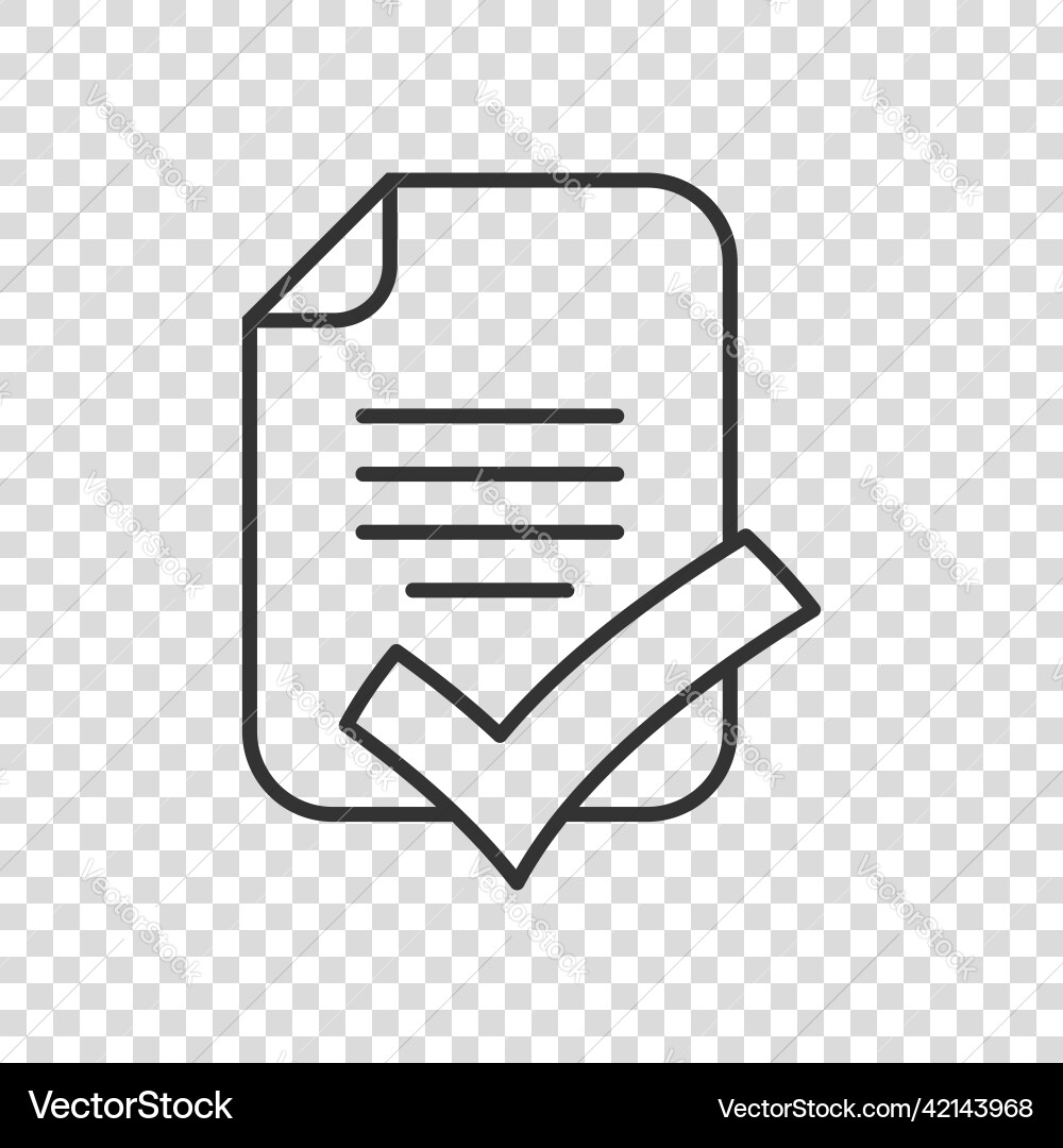 Document checklist icon in flat style report Document checklist icon in flat style report Vector Image