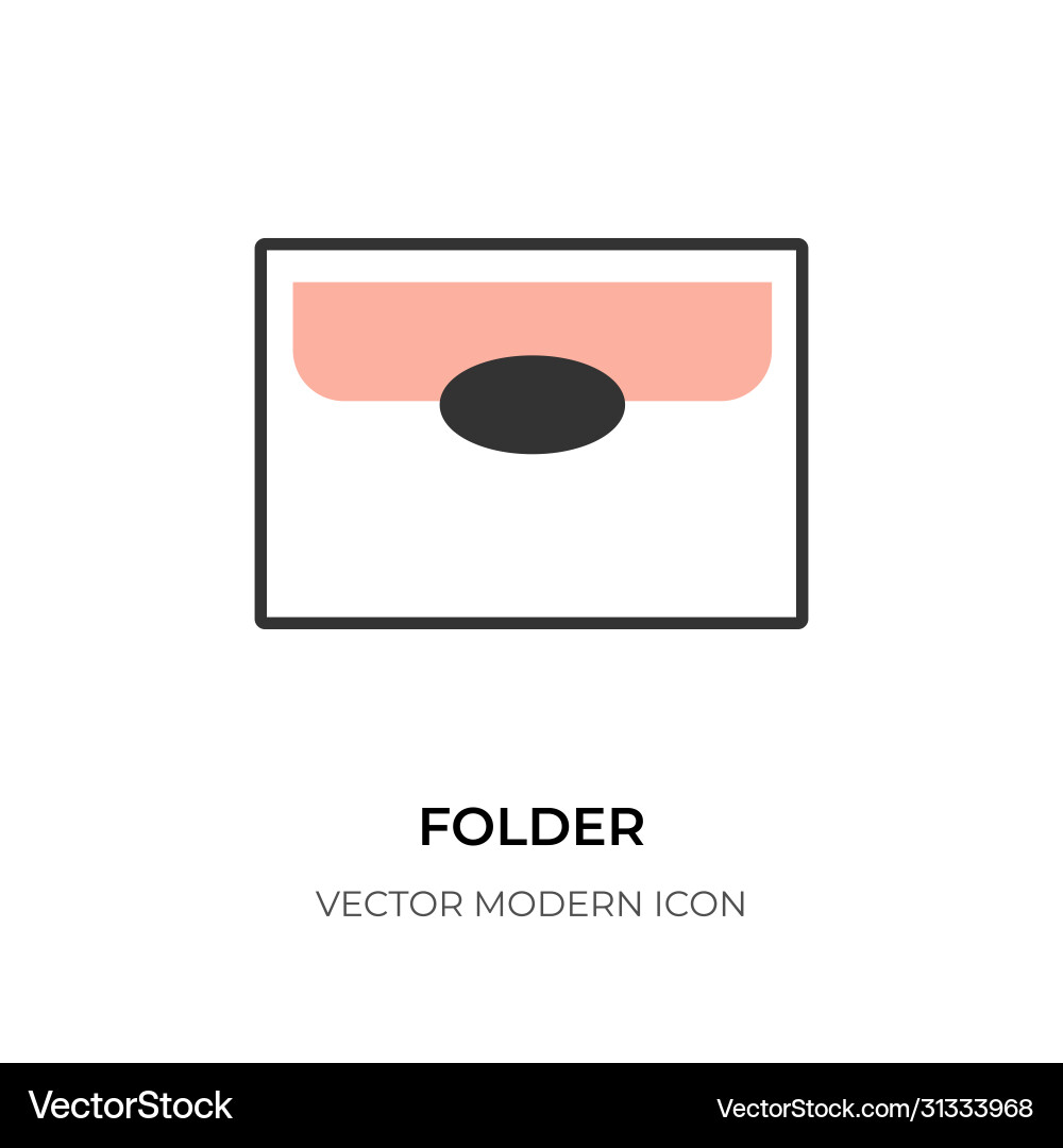 Flat line folder icon directory file sign Flat line folder icon directory file sign vector image