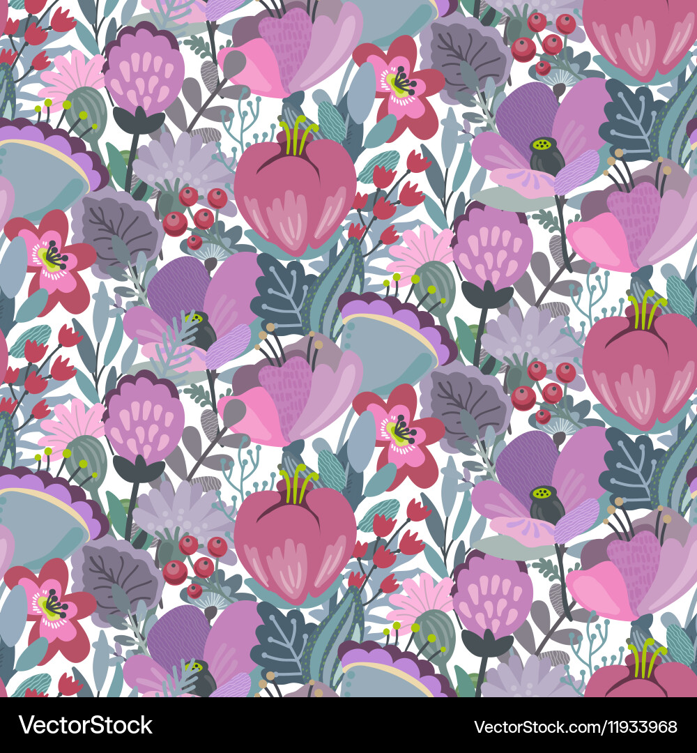 Floral Seamless Pattern Vector Image
