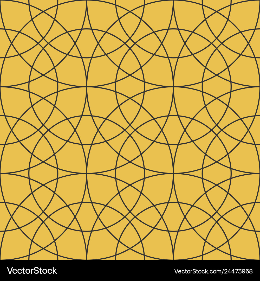 Seamless pattern of circular lines vector image