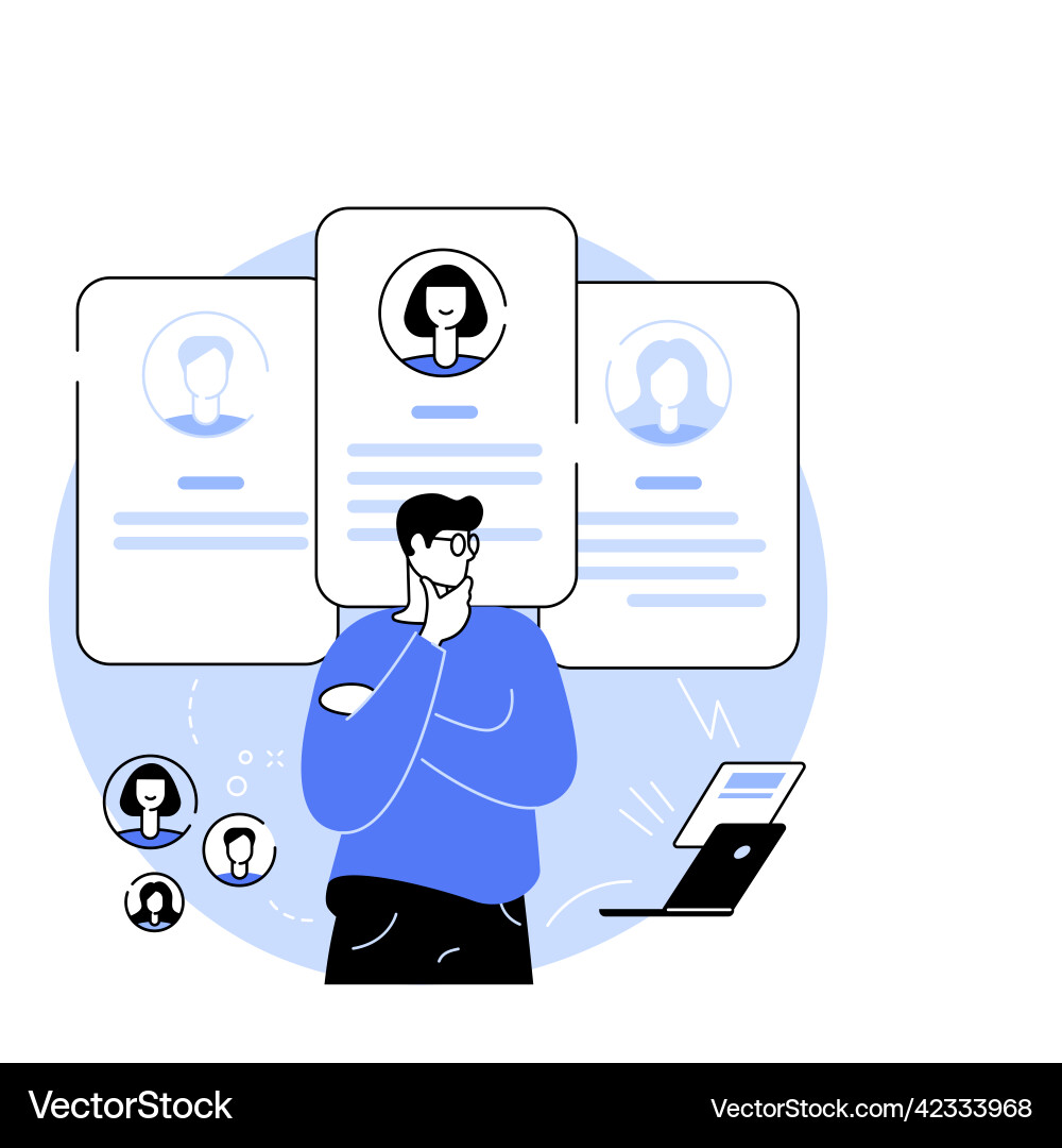 Select candidates isolated cartoon Select candidates isolated cartoon vector image