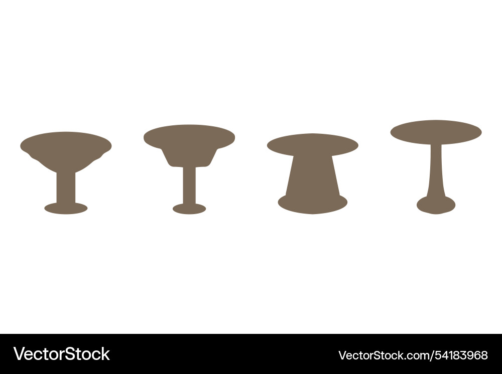 Simple table design set Vector Image
