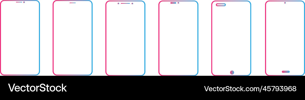 Smartphone icon in three different styles Smartphone icon in three different styles vector image