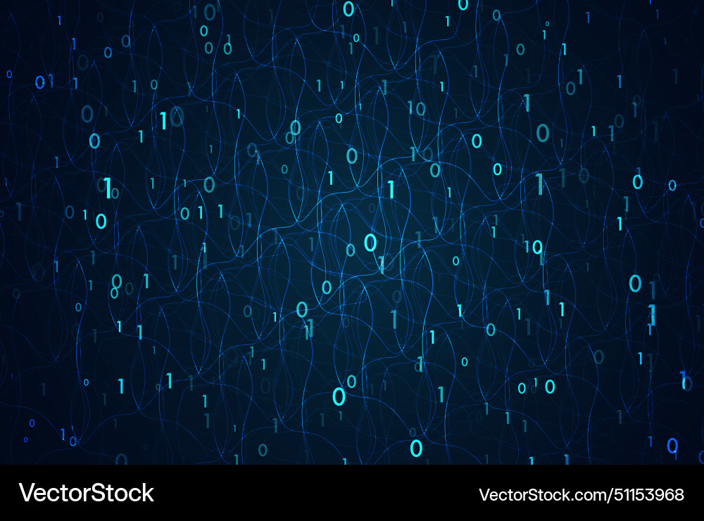 Stream of encoded data abstract digital code Stream of encoded data abstract digital code vector image