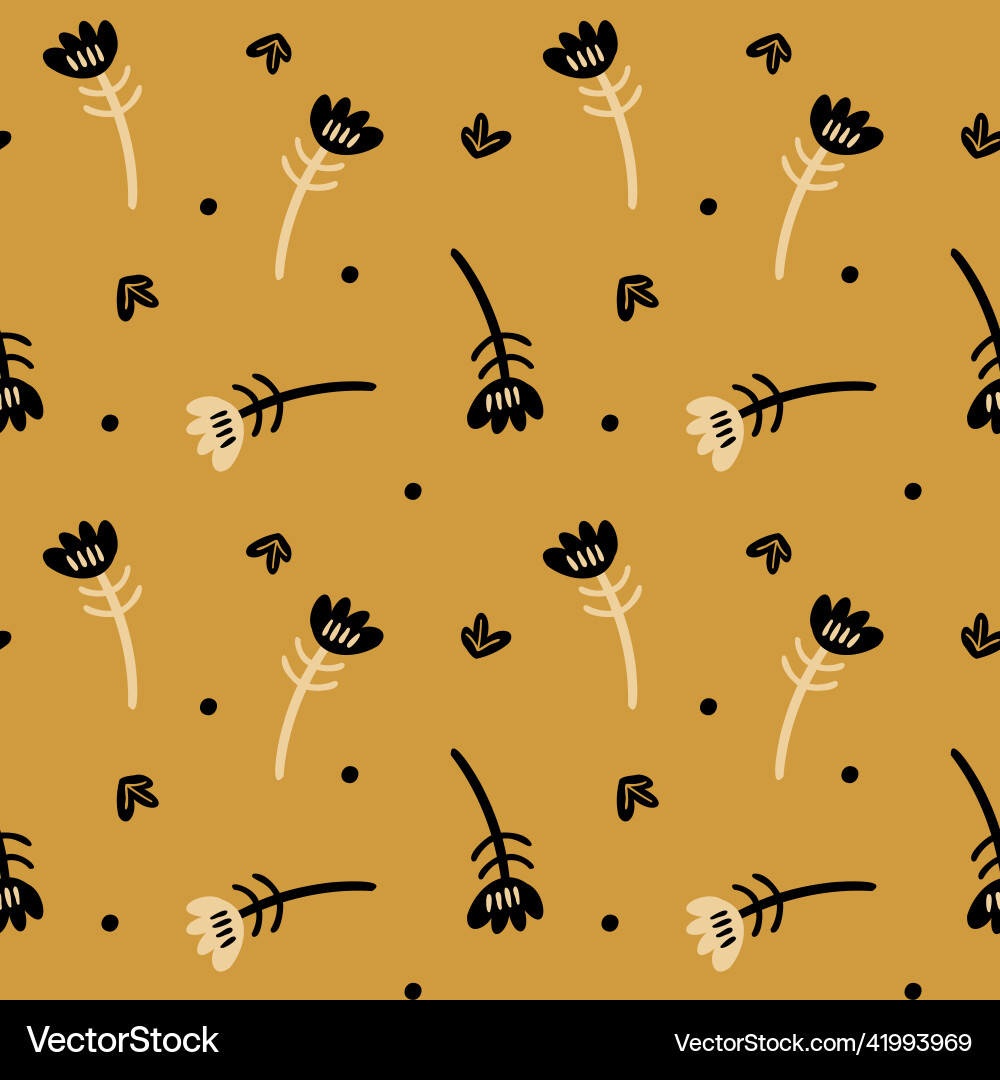 A botanical seamless pattern A botanical seamless pattern vector image