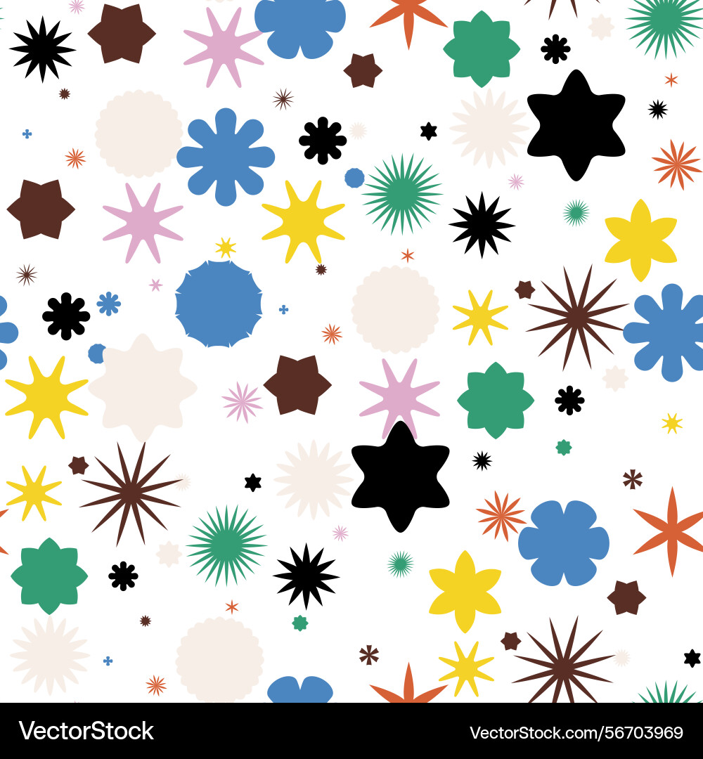 A colorful abstract seamless pattern featuring A colorful abstract seamless pattern featuring Vector Image