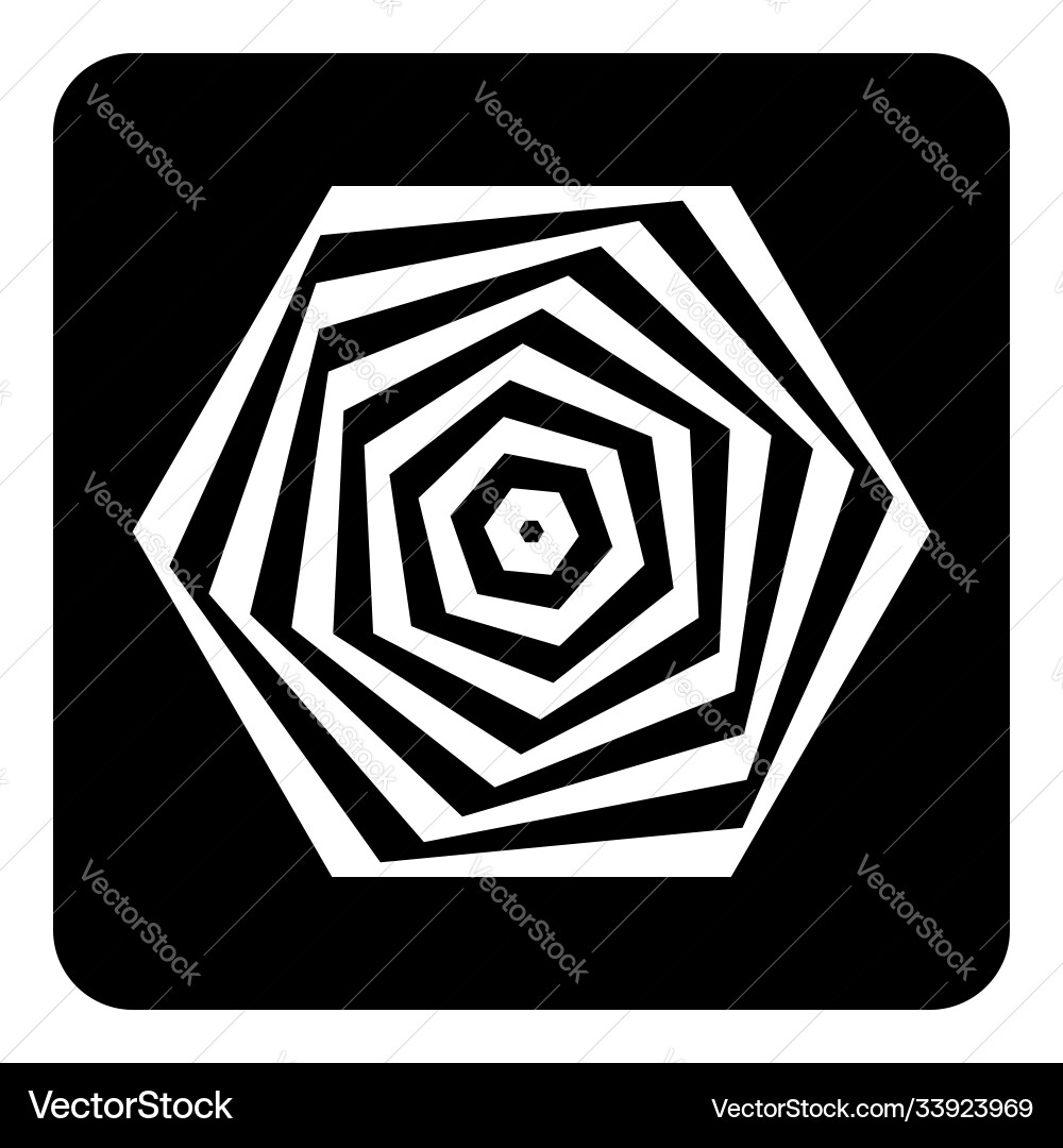 Abstract geometric icon in hexagon shape Abstract geometric icon in hexagon shape vector image
