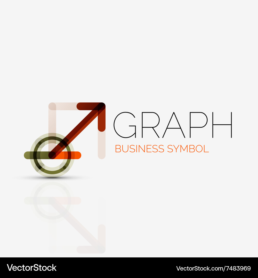 Abstract logo idea linear chart or graph Vector Image