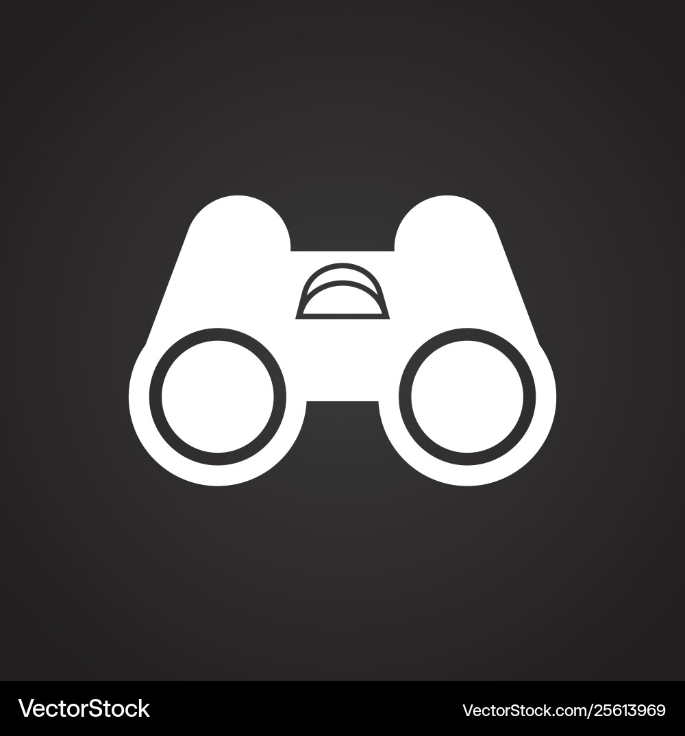 Binocular icon on background for graphic and web Binocular icon on background for graphic and web vector image