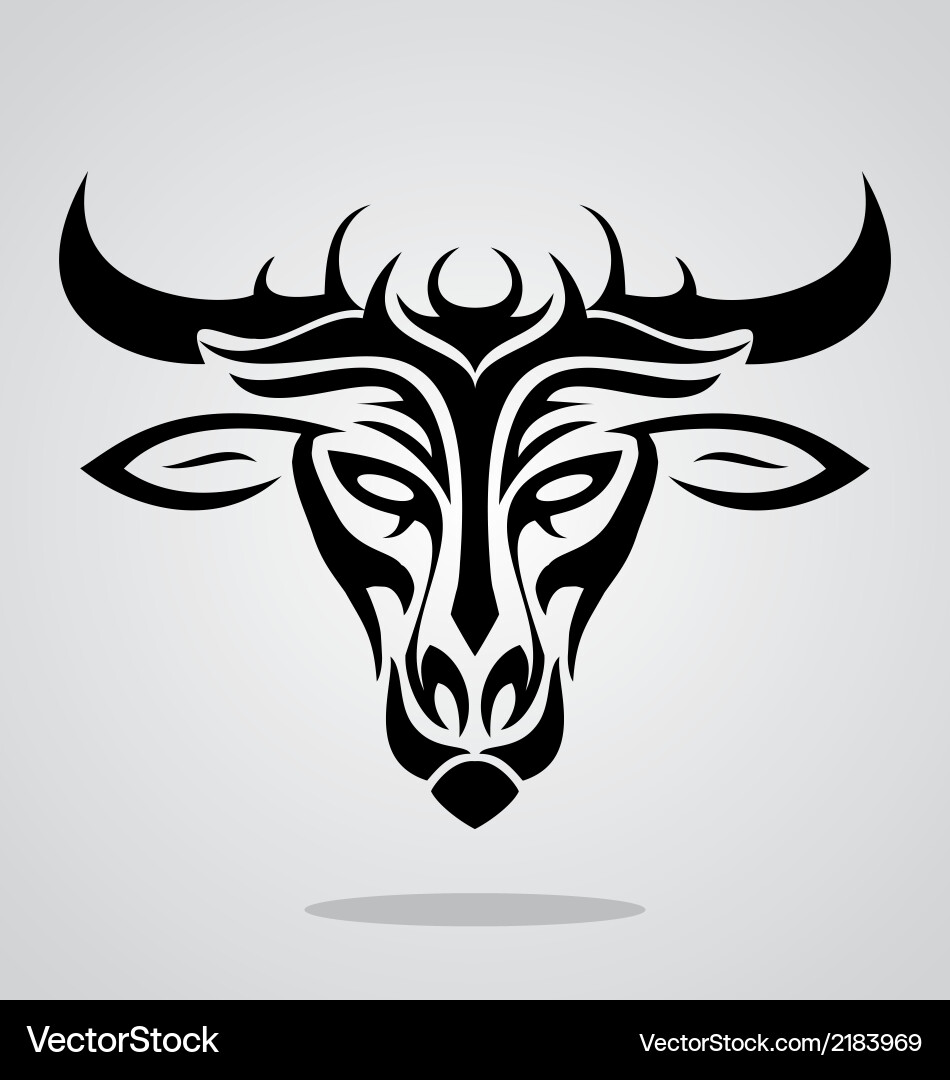 Bull head tribal Vector Image