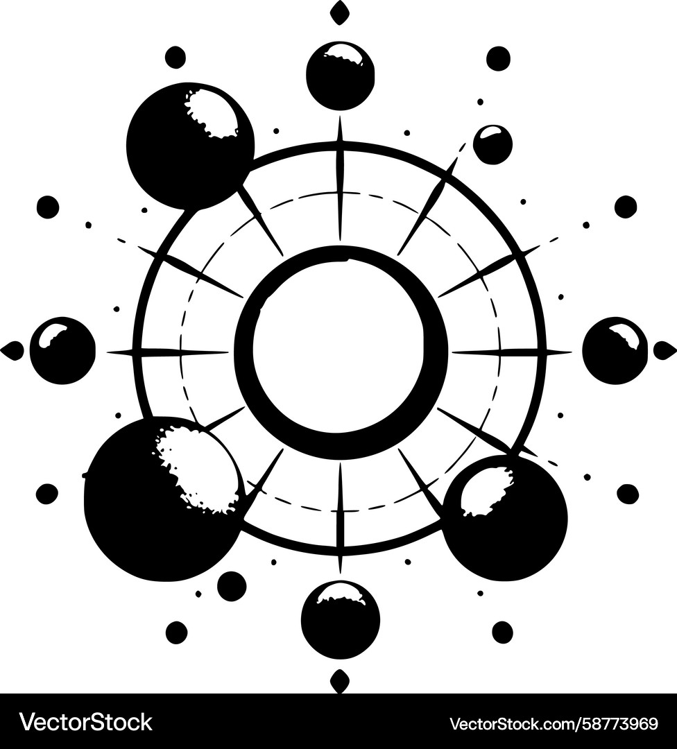 Celestial Navigation Chart Vector Image