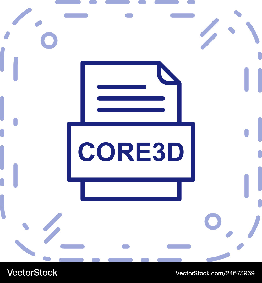 Core3d file document icon vector image