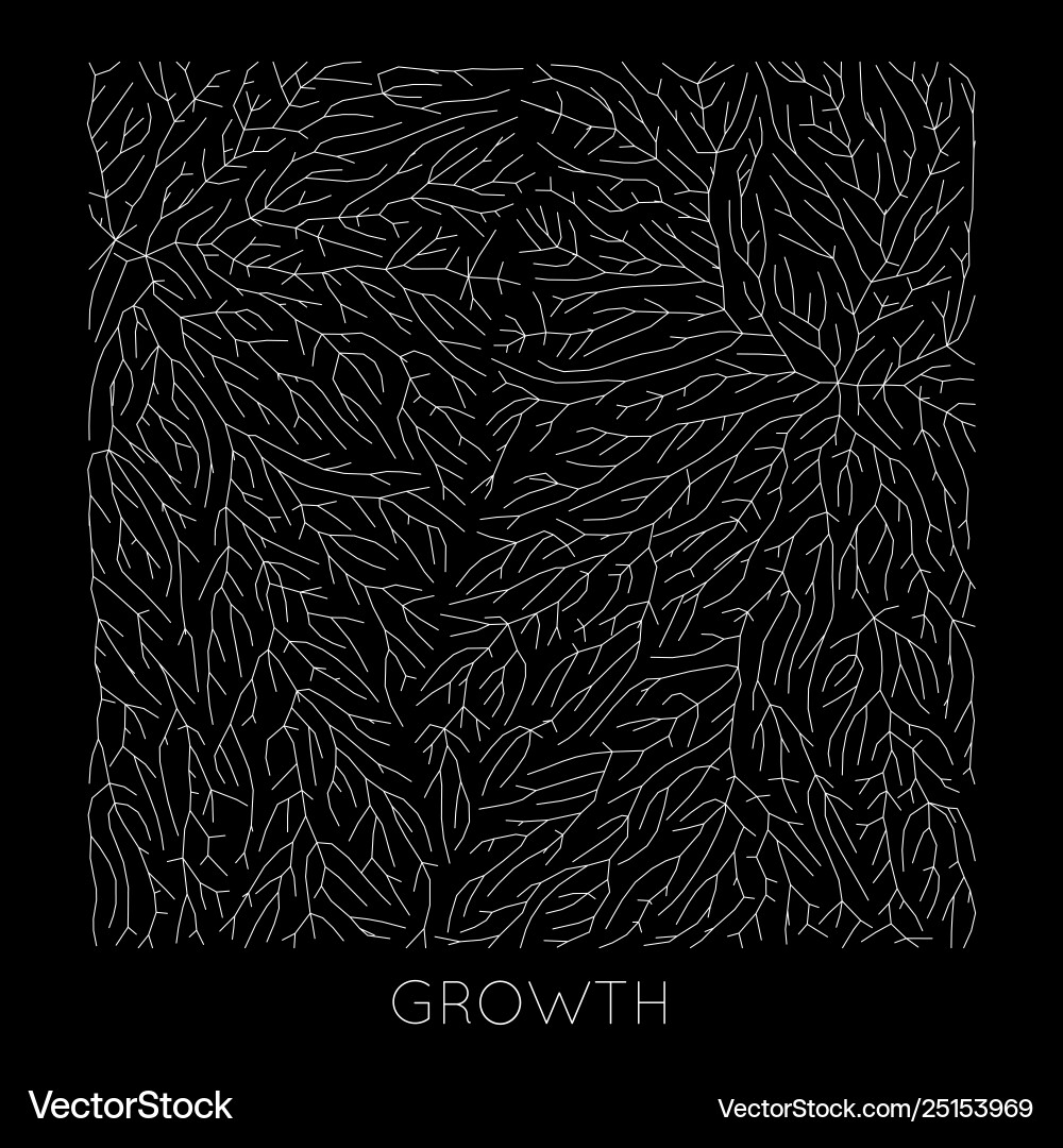 Generative branch growth pattern lichen Generative branch growth pattern lichen vector image