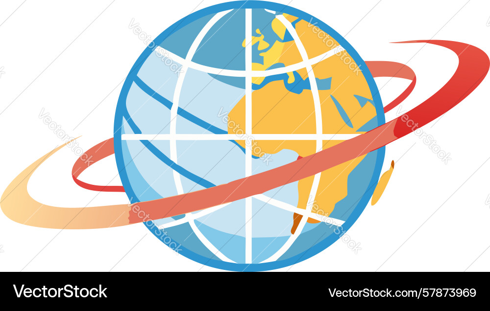Global network connection lines flat icon design Vector Image