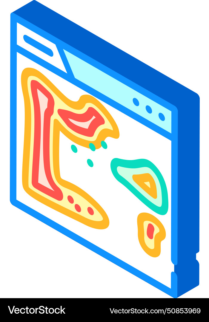 Heatmap ux ui design isometric icon vector image