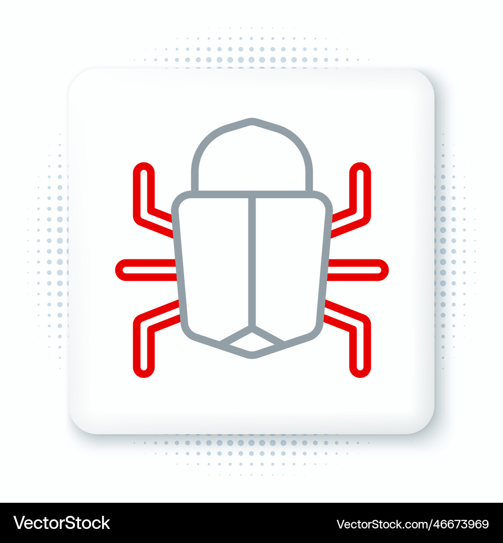 Line system bug concept icon isolated on white Line system bug concept icon isolated on white vector image