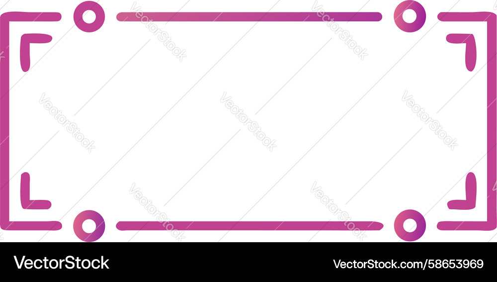 Modern rounded frame with circular corners design Vector Image