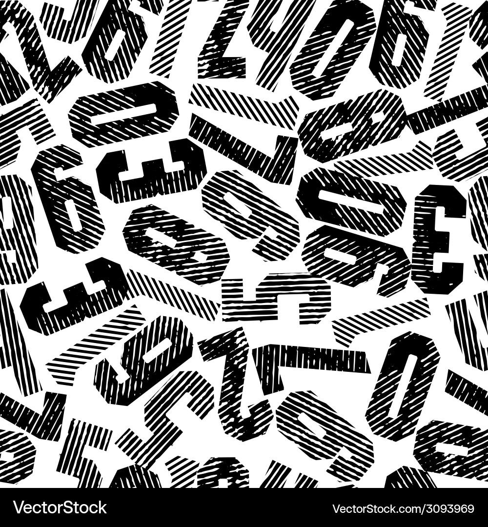 Numeric Halftone Pattern Vector Image