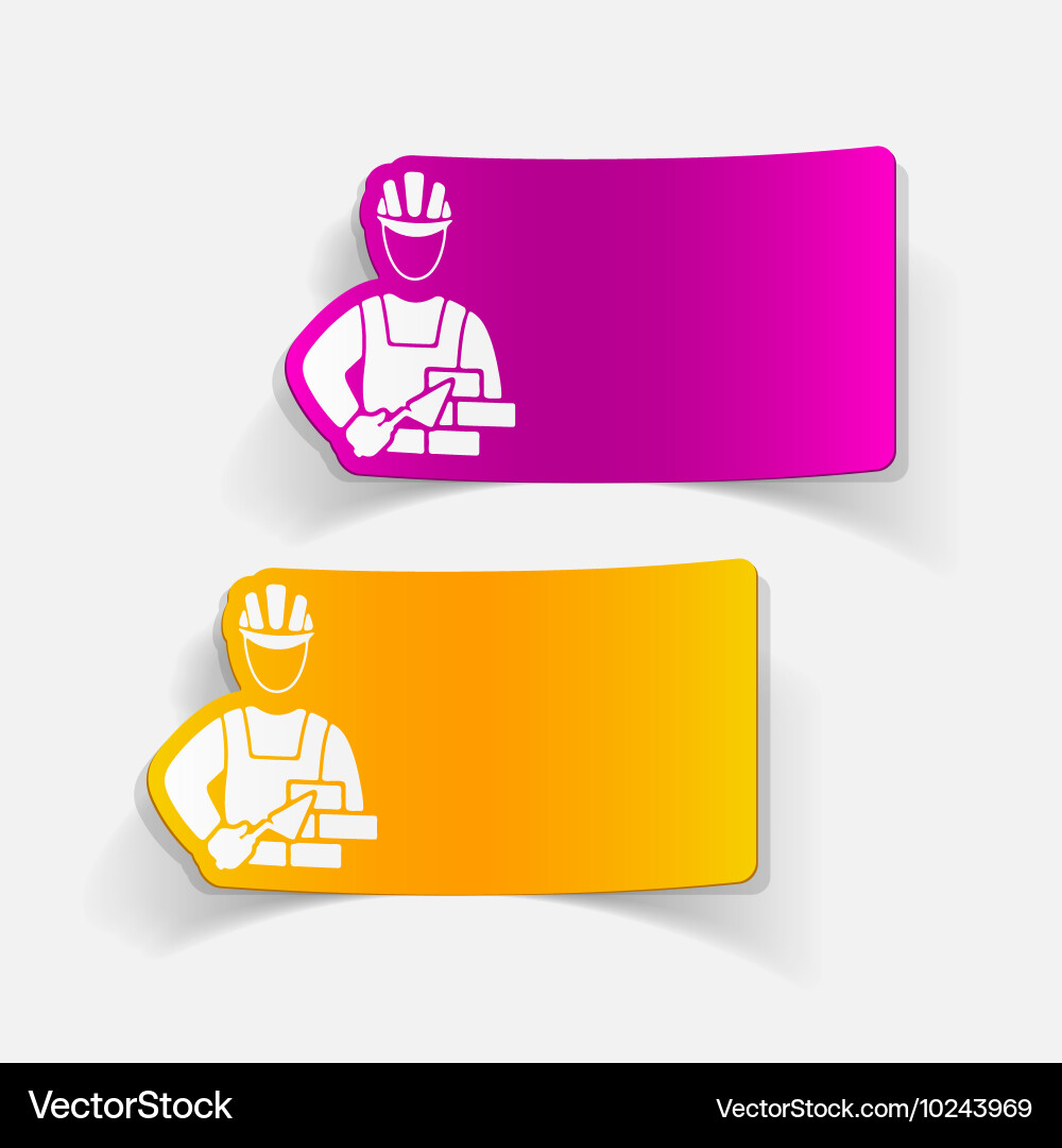 Realistic design element builder Vector Image