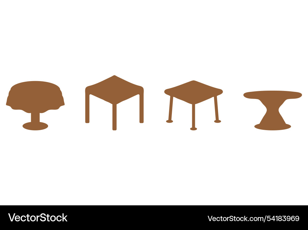Simple table design set Vector Image