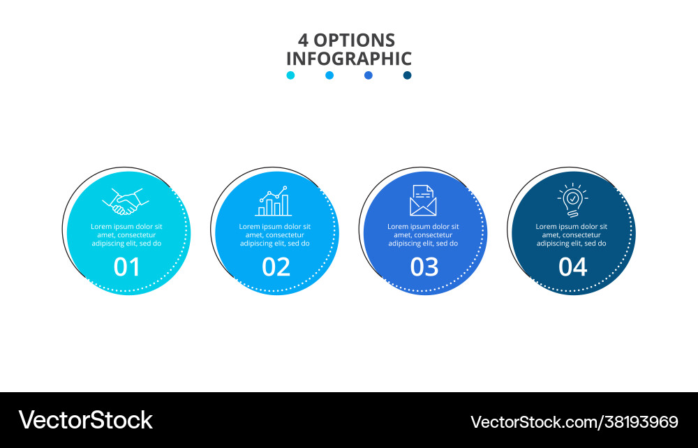 Thin lines with color circles four Thin lines with color circles four vector image