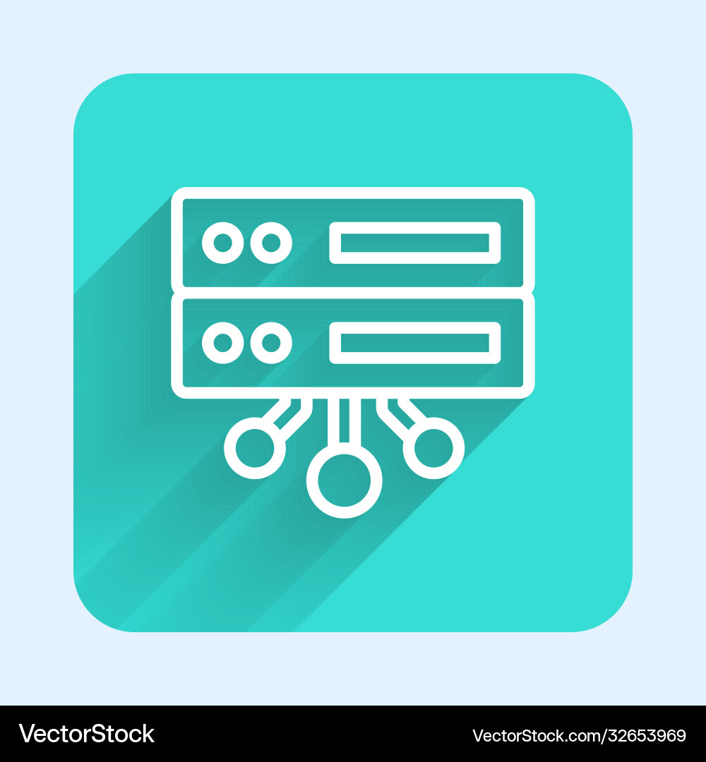 White Line Server Daten Web Hosting-Symbol isoliert White Line Server Daten Web Hosting-Symbol isoliert vektorbild
