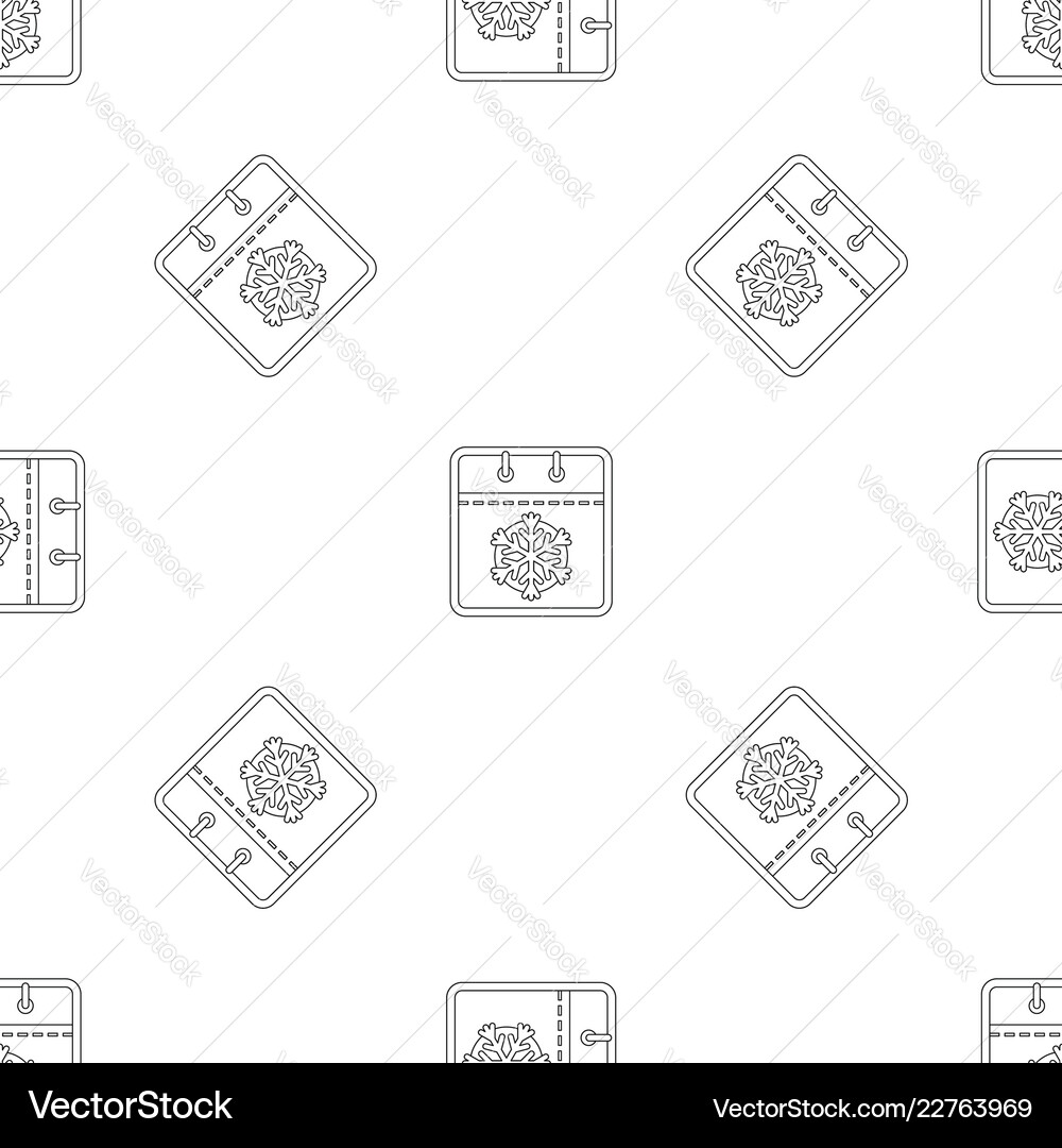 Winter calendar pattern seamless Winter calendar pattern seamless Vector Image