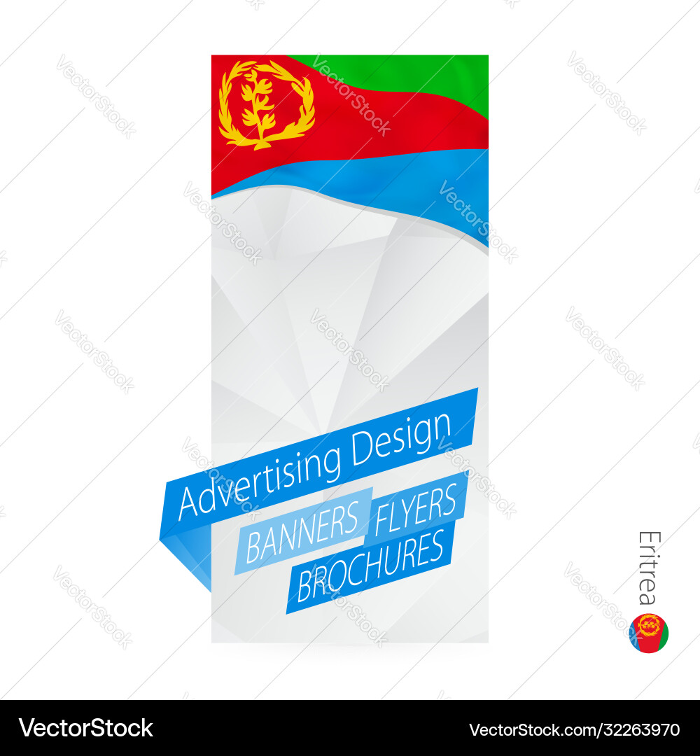 Abstract banner template for eritrea vector image