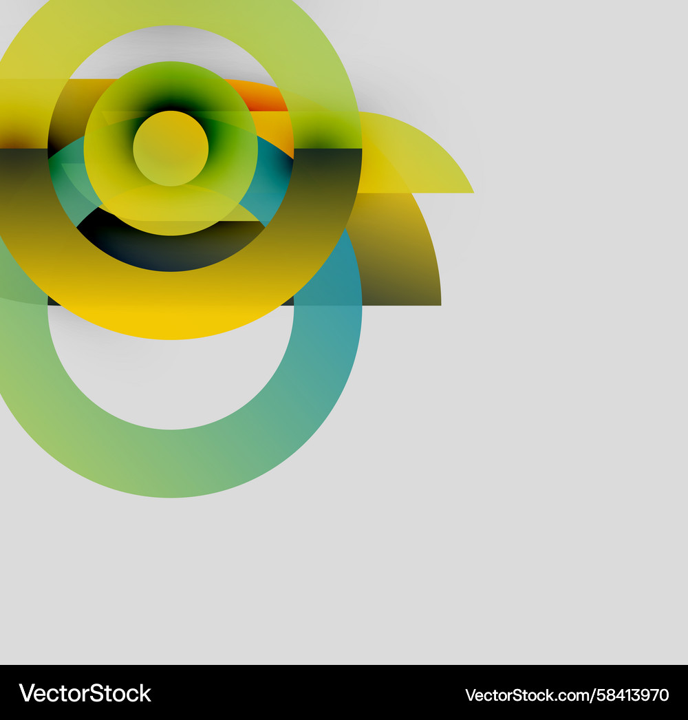 Abstract composition features overlapping Vector Image