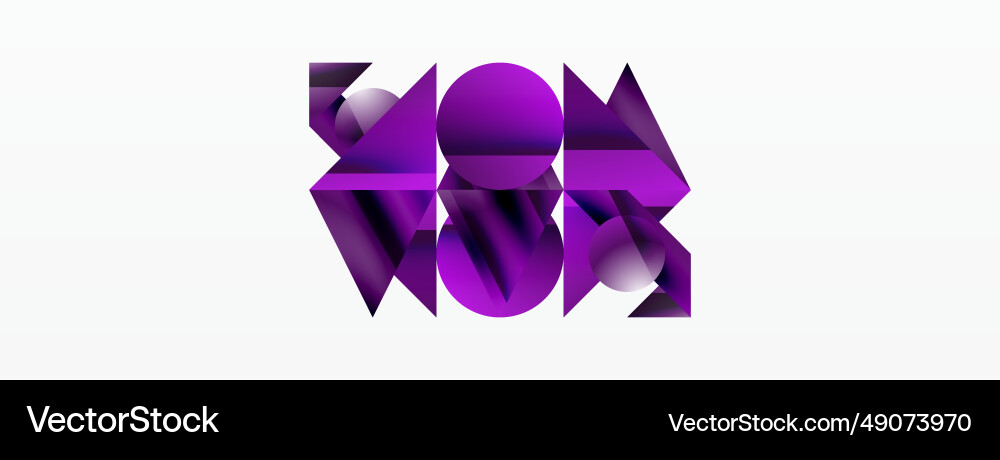 Assorted geometric shapes unite in a minimalistic Vector Image