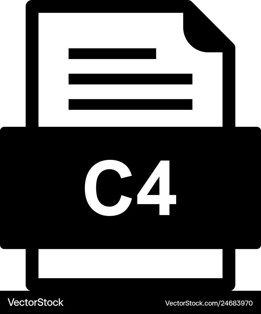 C4 file document icon Vector Image