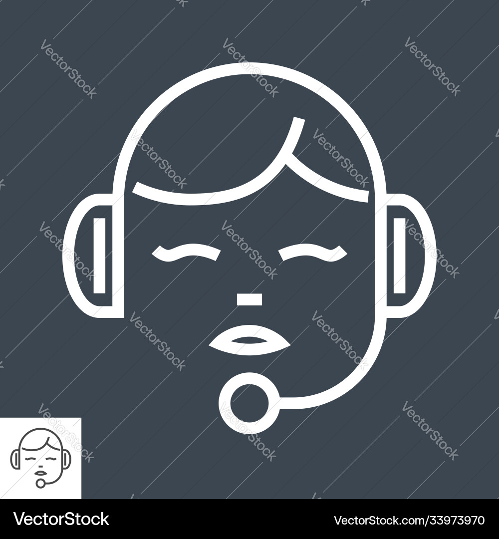 Call center operator Call center operator vector image