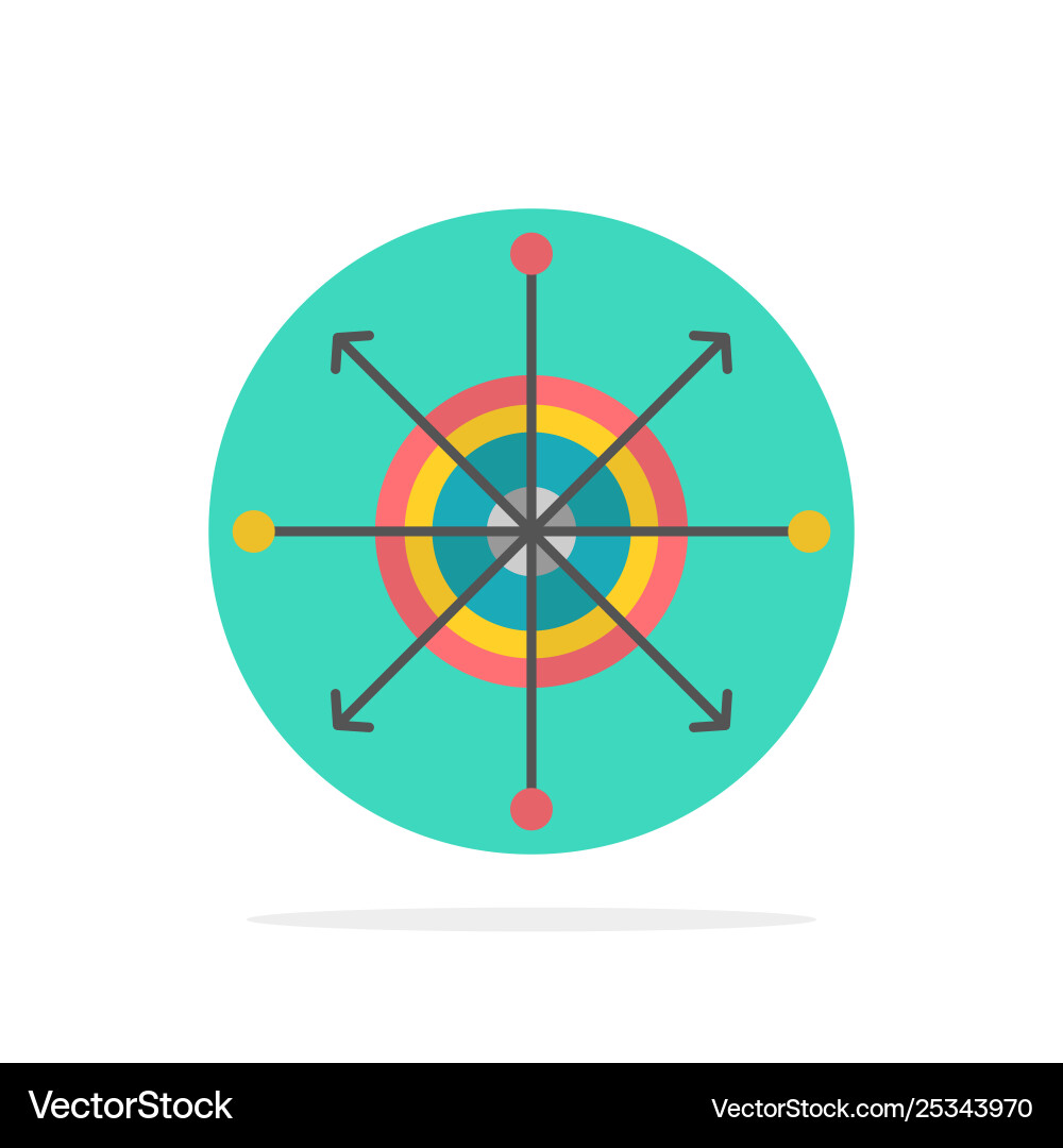 Focus board dart arrow target abstract circle Vector Image