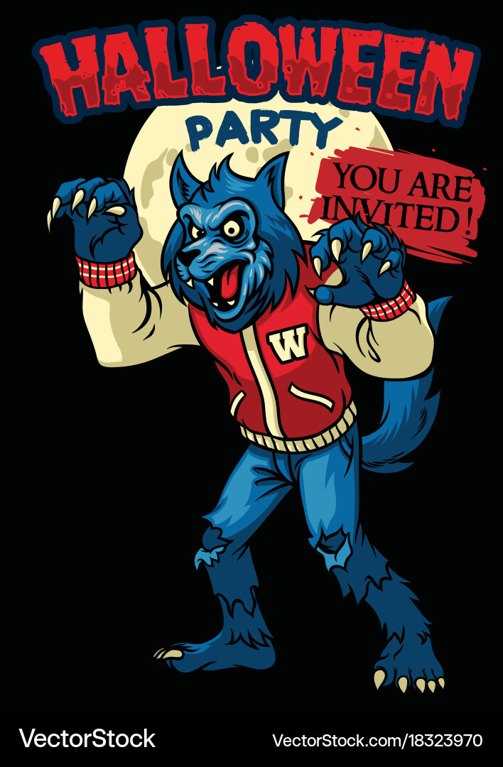 Halloween Werewolf vector image