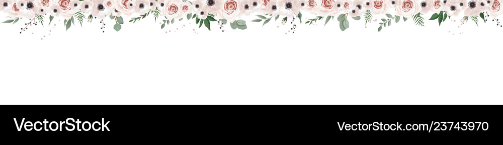 Horizontale botanische Design-Banner rosa Horizontale botanische Design-Banner rosa vektorbild