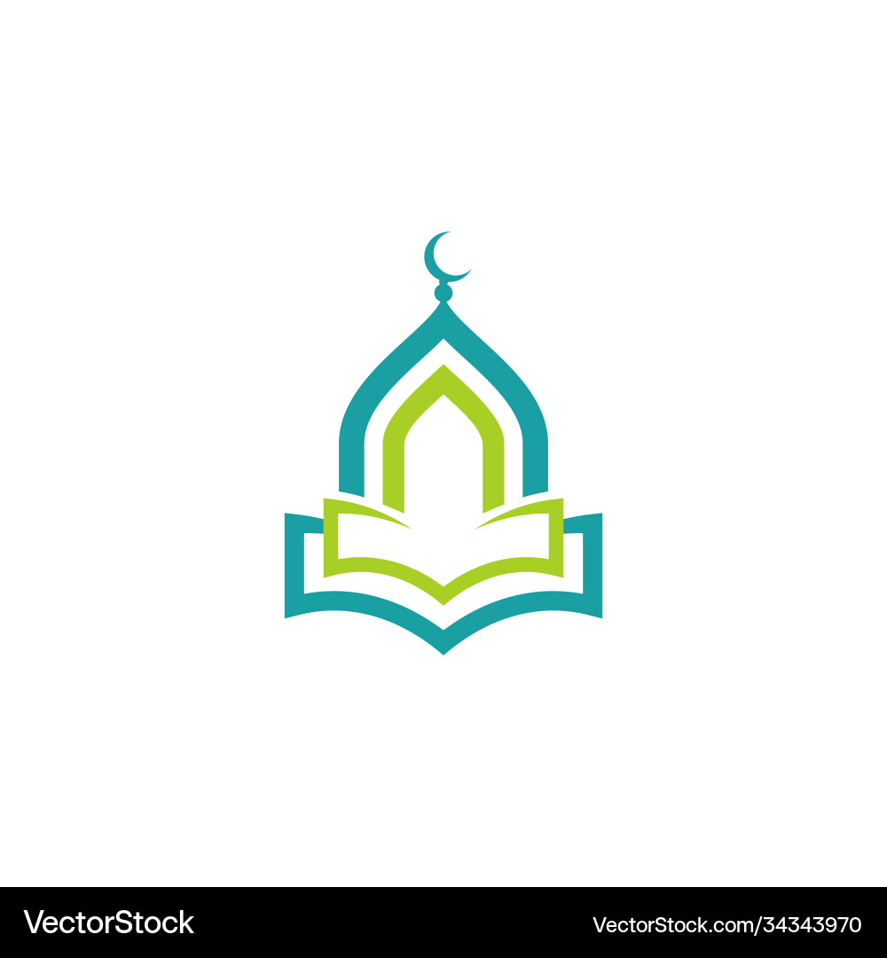 Islamic school icon design – Royalty-Free Vector | VectorStock