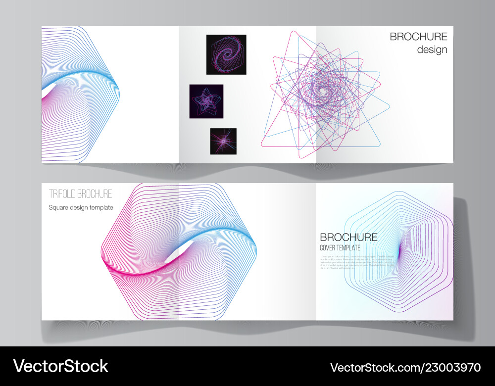 Layout of two square format covers design Layout of two square format covers design vector image