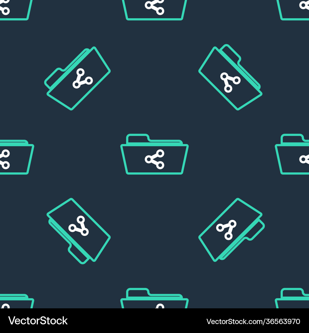 Line share folder icon isolated seamless pattern Line share folder icon isolated seamless pattern Vector Image