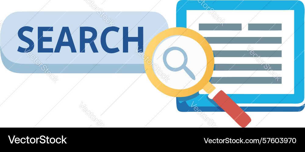 Modern search input field ui icon design vector image