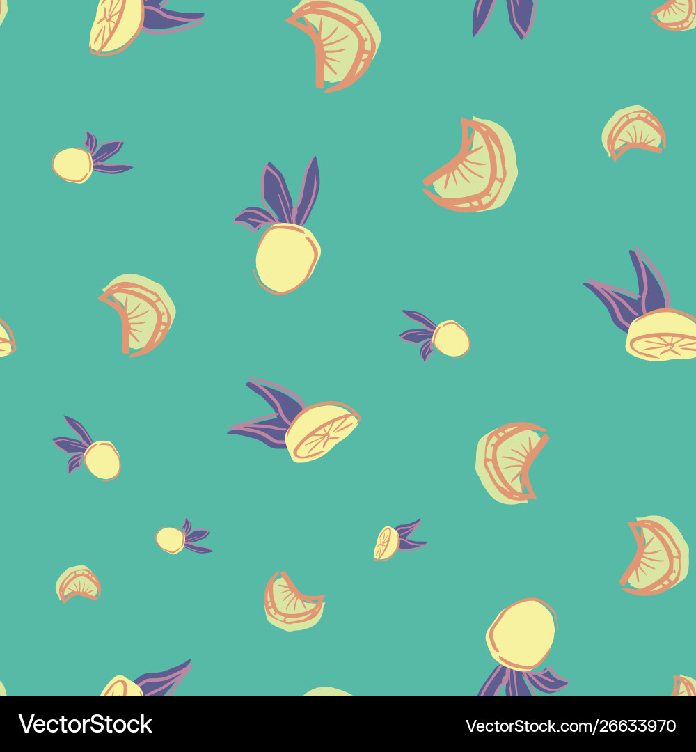 Oranges citrus seamless repeat pattern design Oranges citrus seamless repeat pattern design vector image