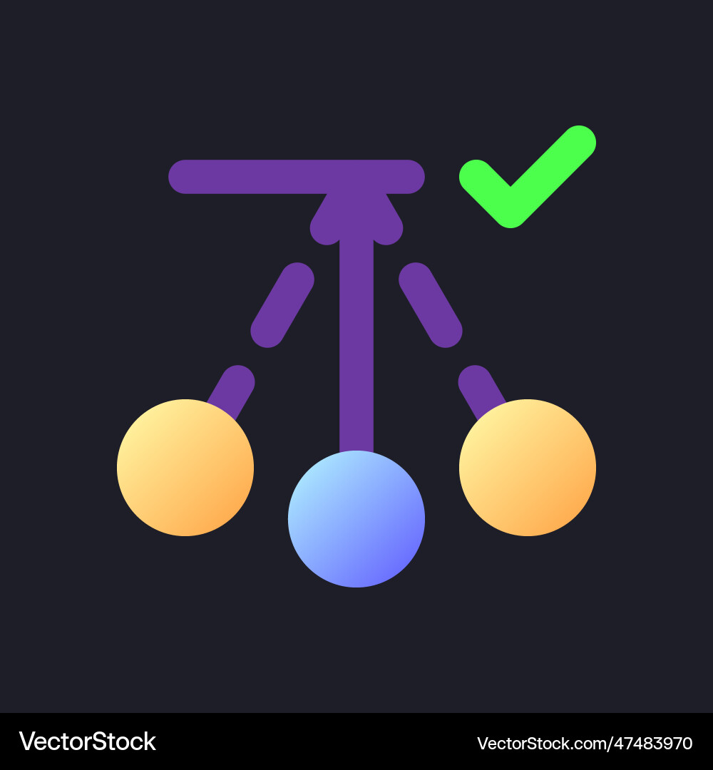 Pendulum movement applying flat gradient fill ui Pendulum movement applying flat gradient fill ui Vector Image