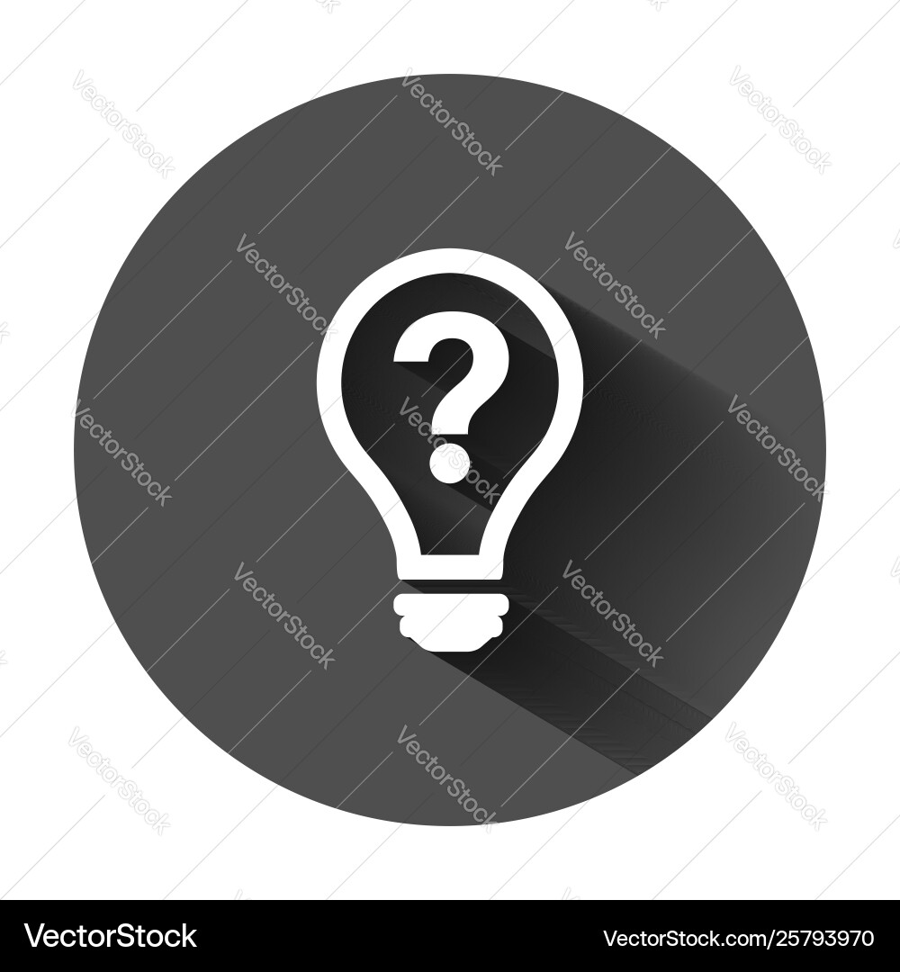 Problem solution icon in flat style light bulb Problem solution icon in flat style light bulb vector image