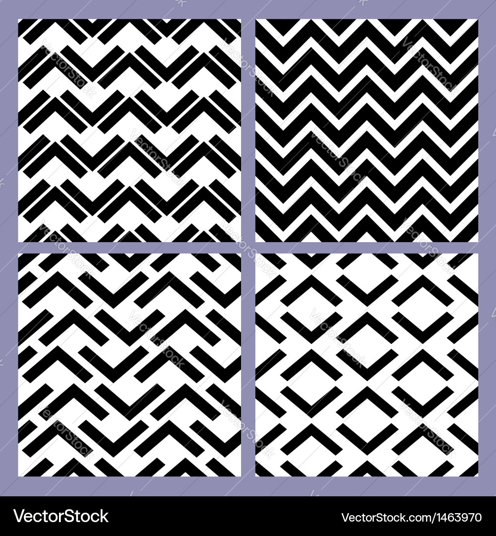 Retro Geometric Pattern Set vector image