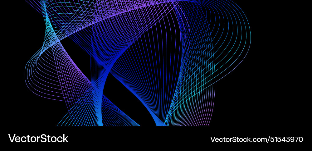 Shapes created with lines in the space Vector Image