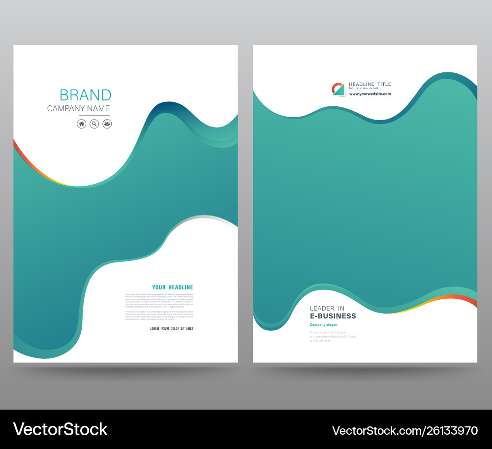 Template annual report Royalty Free Vector Image